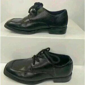 Sonoma Black Dress Shoe Boy's Size 12 M Lace Up Square Toe Memory Foam